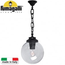 Φωτιστικό Φανάρι Κρεμαστό 1xE27 Ρητίνης Μαύρο IP55 Fumagalli Globe